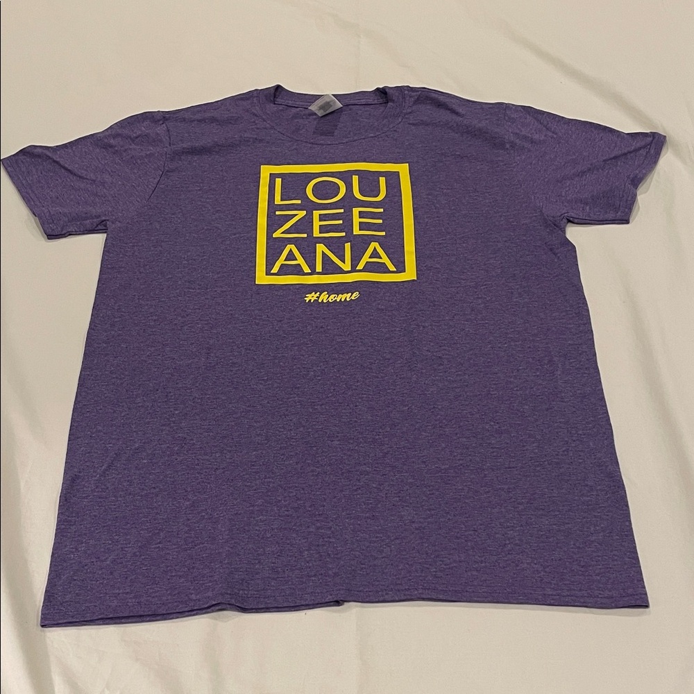Louisiana Yellow & Purple Graphic T-Shirt